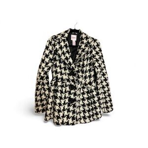Candie's Black and White Houndstooth Blazer